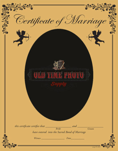 11x14 Certificate of Marriage Poster Mat Oval