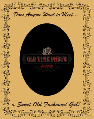 11x14 Sweet Old Fashion Gal Poster Mat Oval